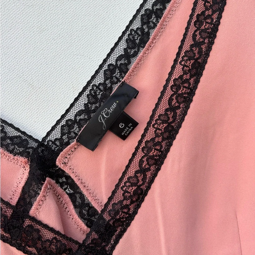 J Crew Lace Trimmed Silk Camisole
